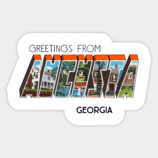 Greetings from Augusta Georgia Sticker